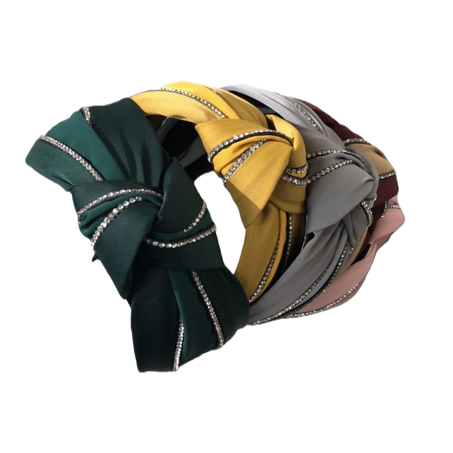 Multi-color bow headband for girls and adults, cute and sweet headwear, wide comfortable and elastic hair band Item Picture