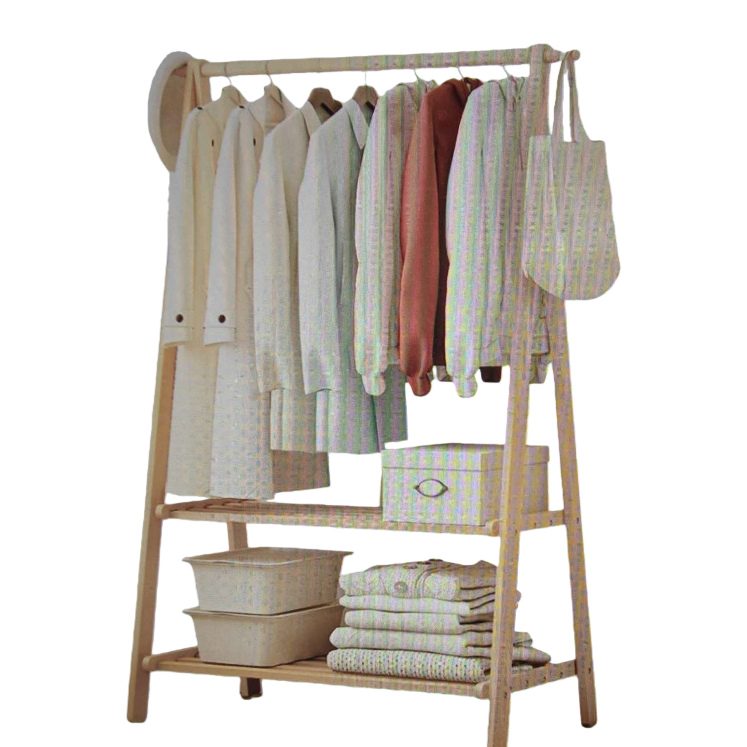Solid wood hanger, thickened and load-bearing hanger specially designed for Nordic-style bedroom wardrobes Item Picture