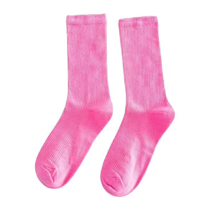 جوارب قطنية وردية من القطن الخالص Item Picture