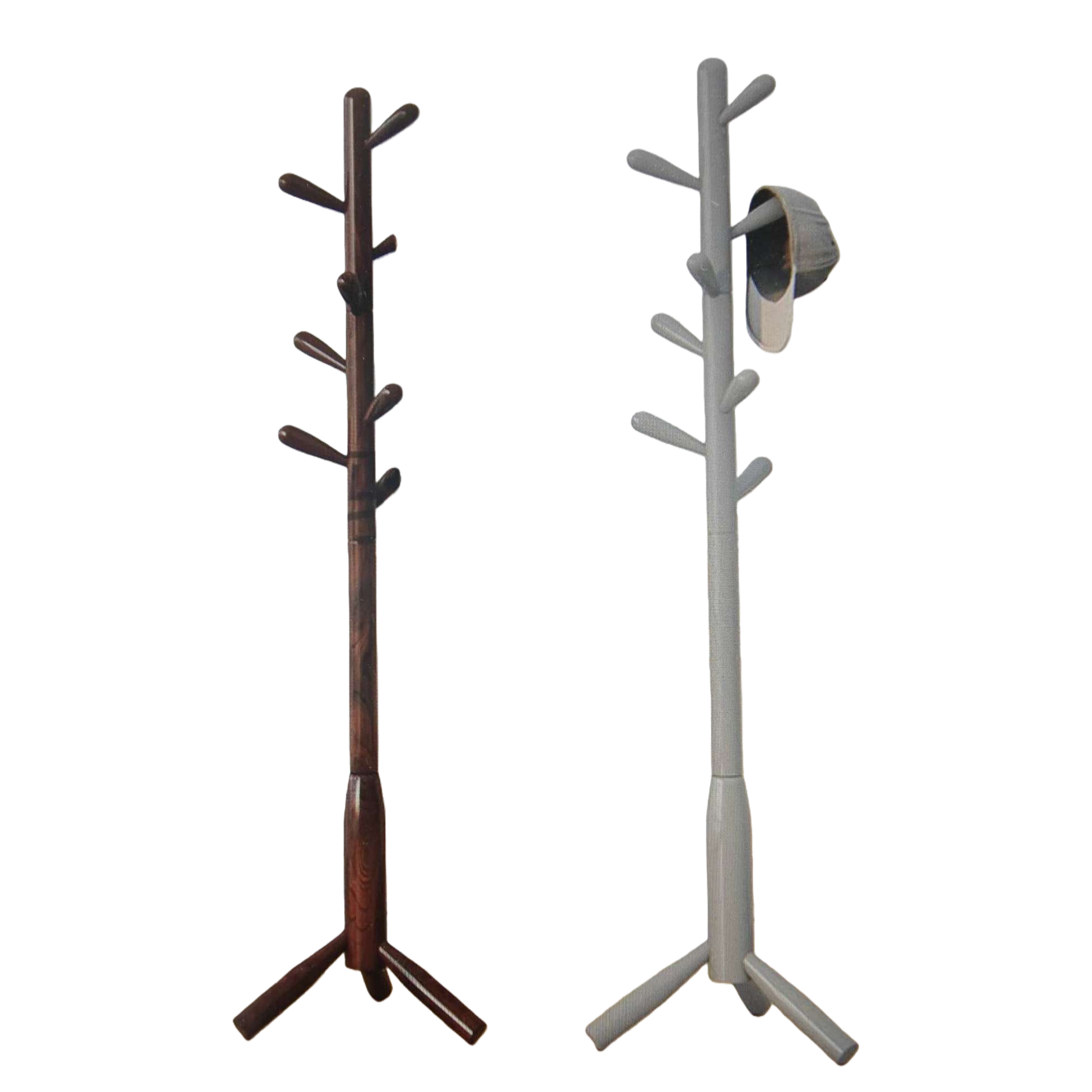 Solid wood coat rack, modern and simple floor-standing clothes hanger for the entrance hall, multi-functional household, standing coat rack behind the door Item Picture