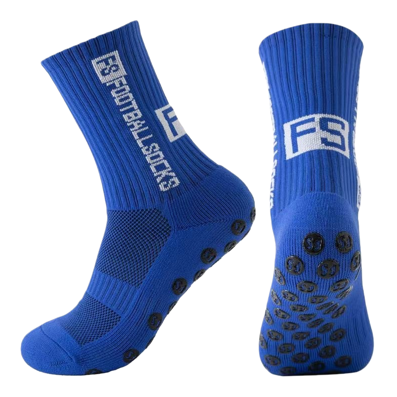 Calcetines de fútbol azul cuerpo transpirable speeddry calcetines deportivos unisex engrosamiento antideslizante calcetines Item Picture