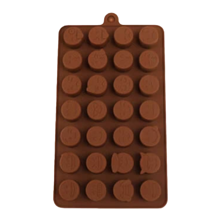Food-grade silicone chocolate mold with 6 compartments, round, for home baking DIY, high-temperature resistant and easy to demold Item Picture