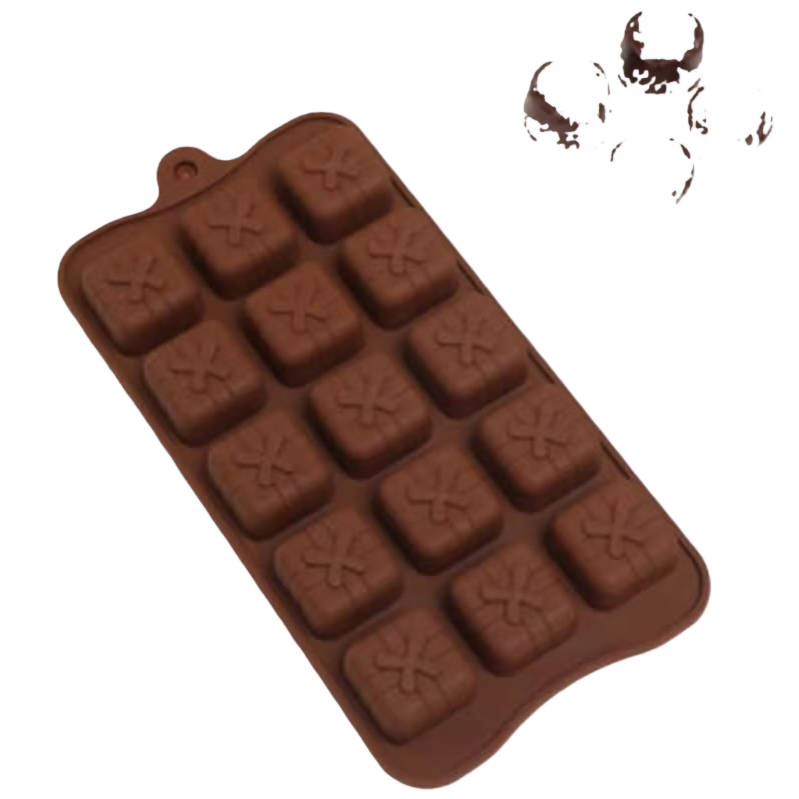 Food-grade high-temperature resistant silicone chocolate molds for baking, DIY home use, demold and easy to clean Item Picture