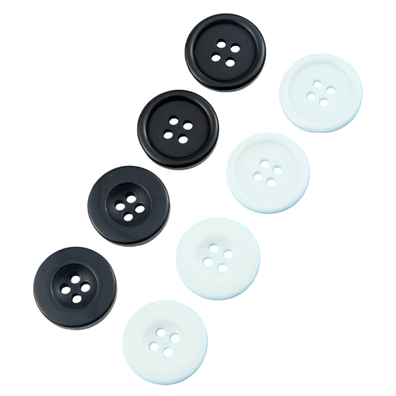 Black and white two-color button clothing accessory bag buckle universal set Item Picture