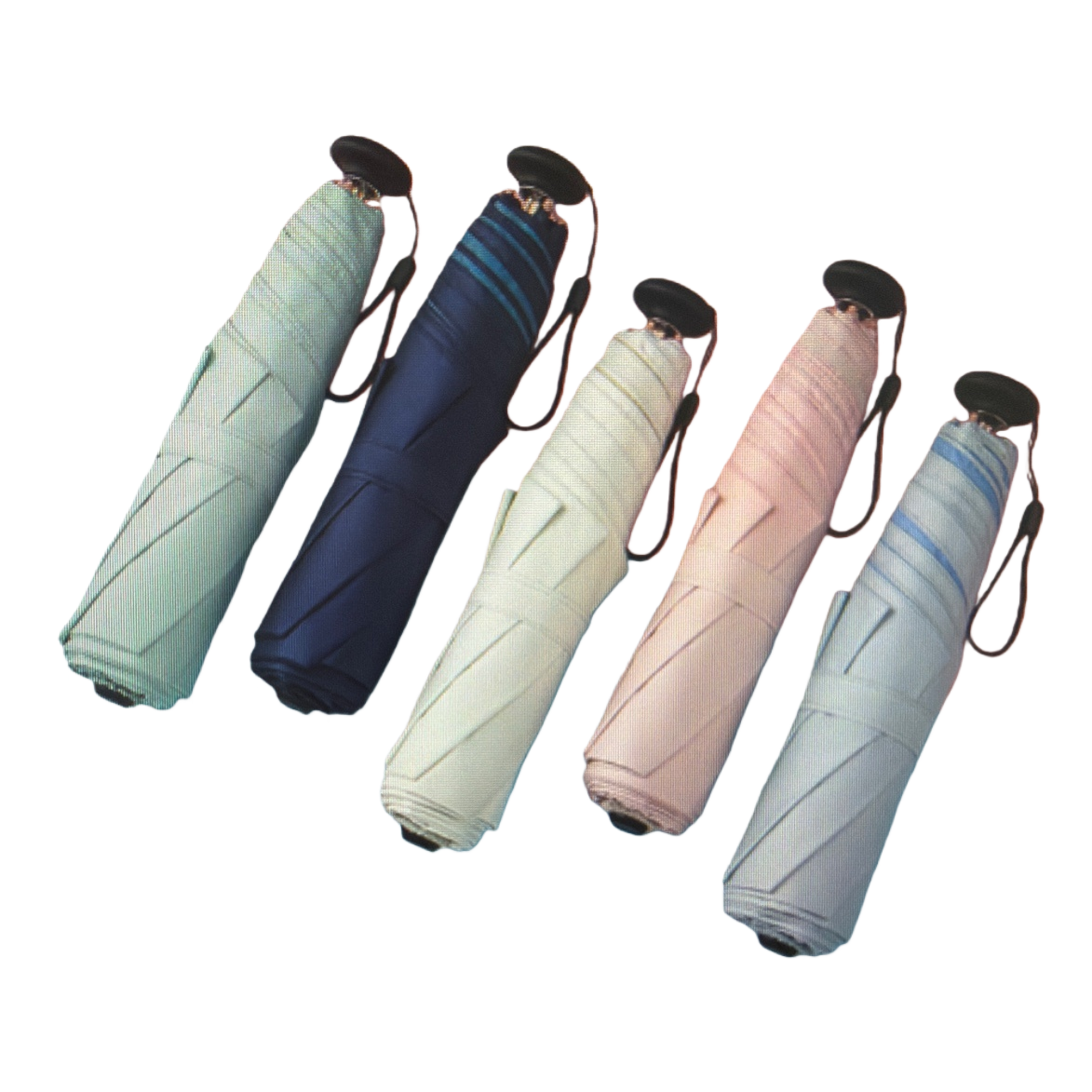 The colorful folding umbrella is waterproof, sun-proof, portable, suitable for both sunny and rainy days, and lightweight and compact Item Picture