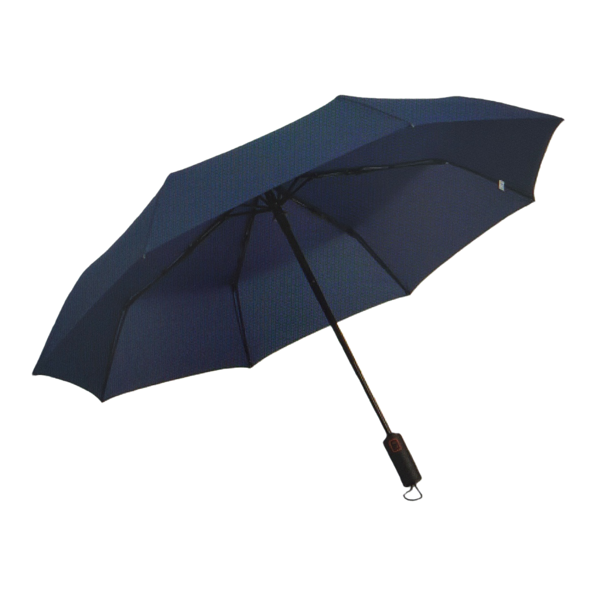 Deep blue automatic opening and closing umbrella for both weather and rain, waterproof and sun-proof, portable folding long handle Item Picture