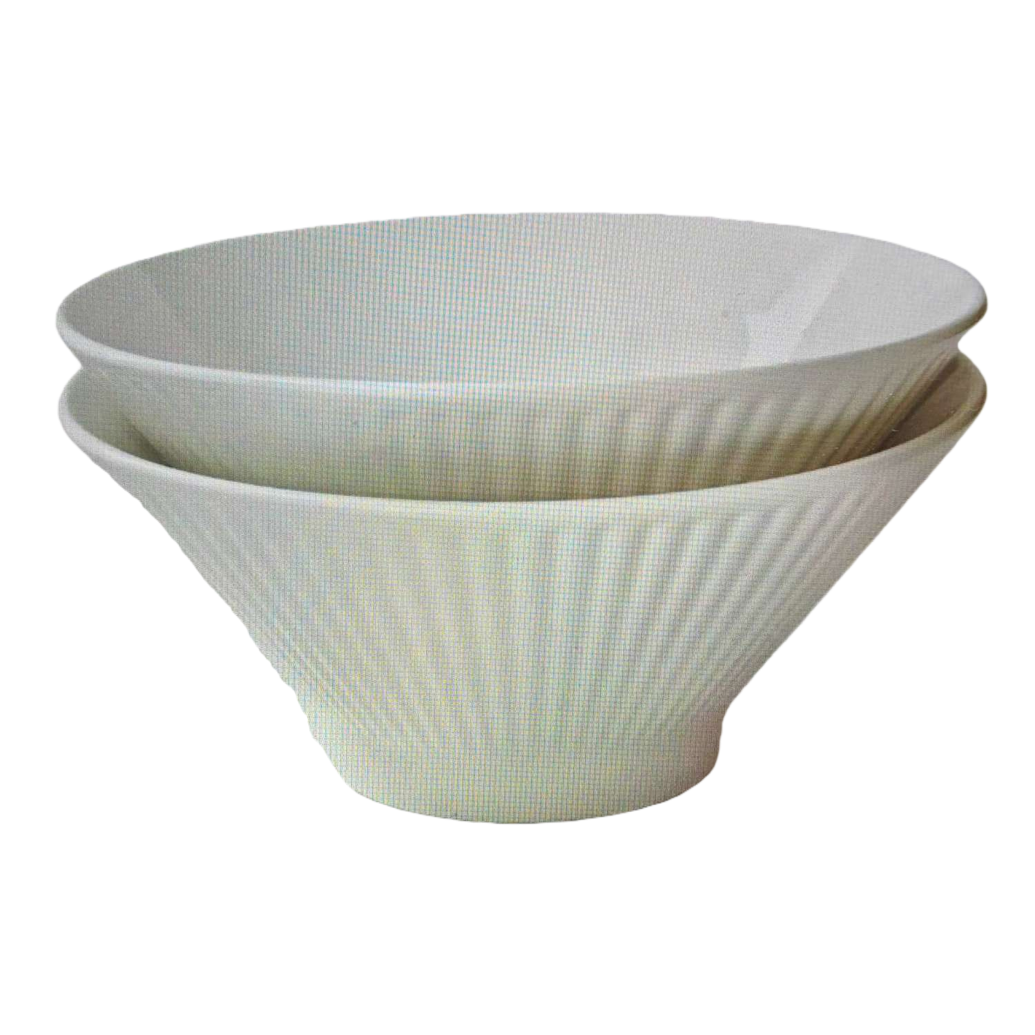 The white ceramic bowl is fired at high temperature with a smooth glaze surface. It is a household bowl for serving soup and rice Item Picture