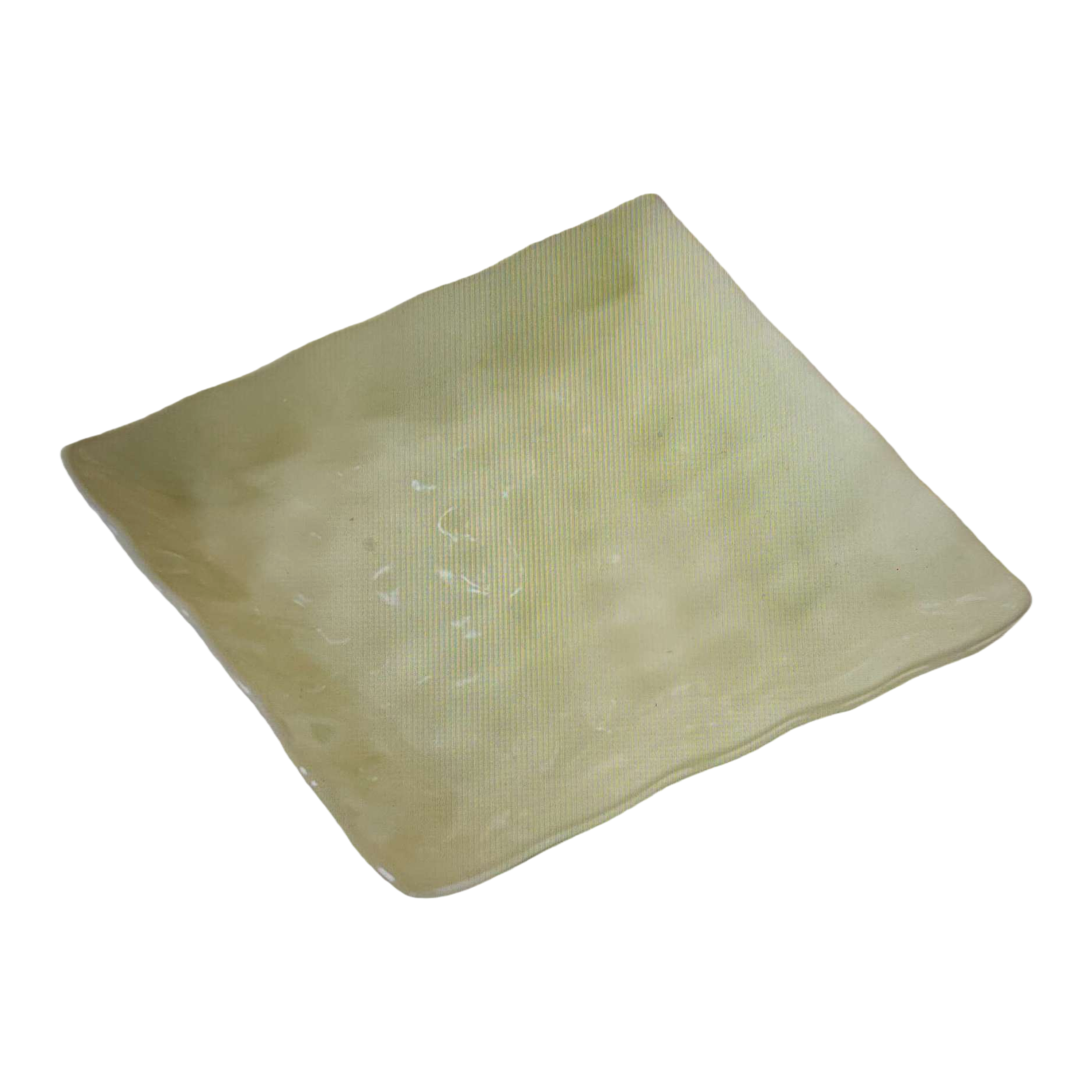 Light green square ceramic plate, home dining plate, fruit and vegetable serving plate, 25cm Item Picture