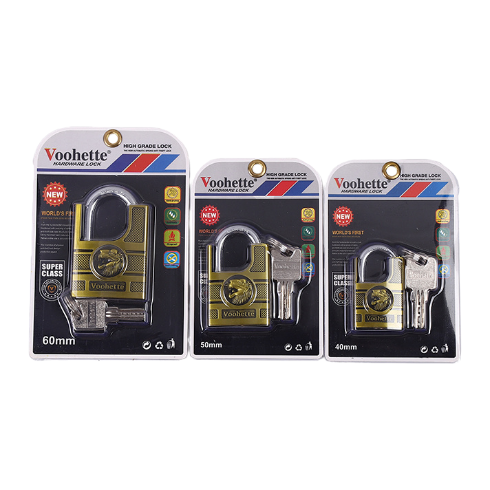 Voohette three high-quality padlock sets of 60mm, 50mm and 40mm with keys in a black gift box Item Picture