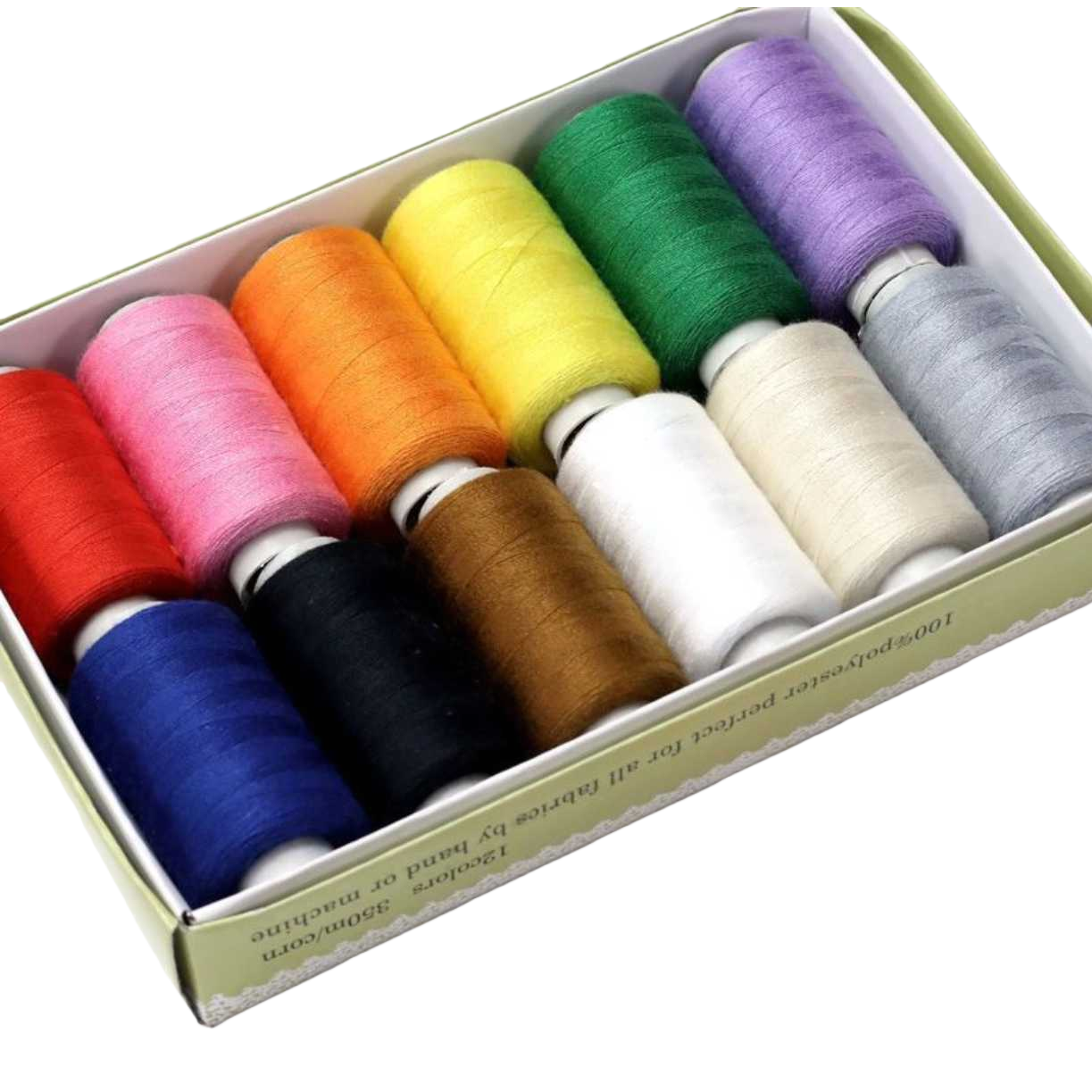 12-color large roll of sewing thread comes with a gold tail needle and sewing accessories for home hand embroidery Item Picture