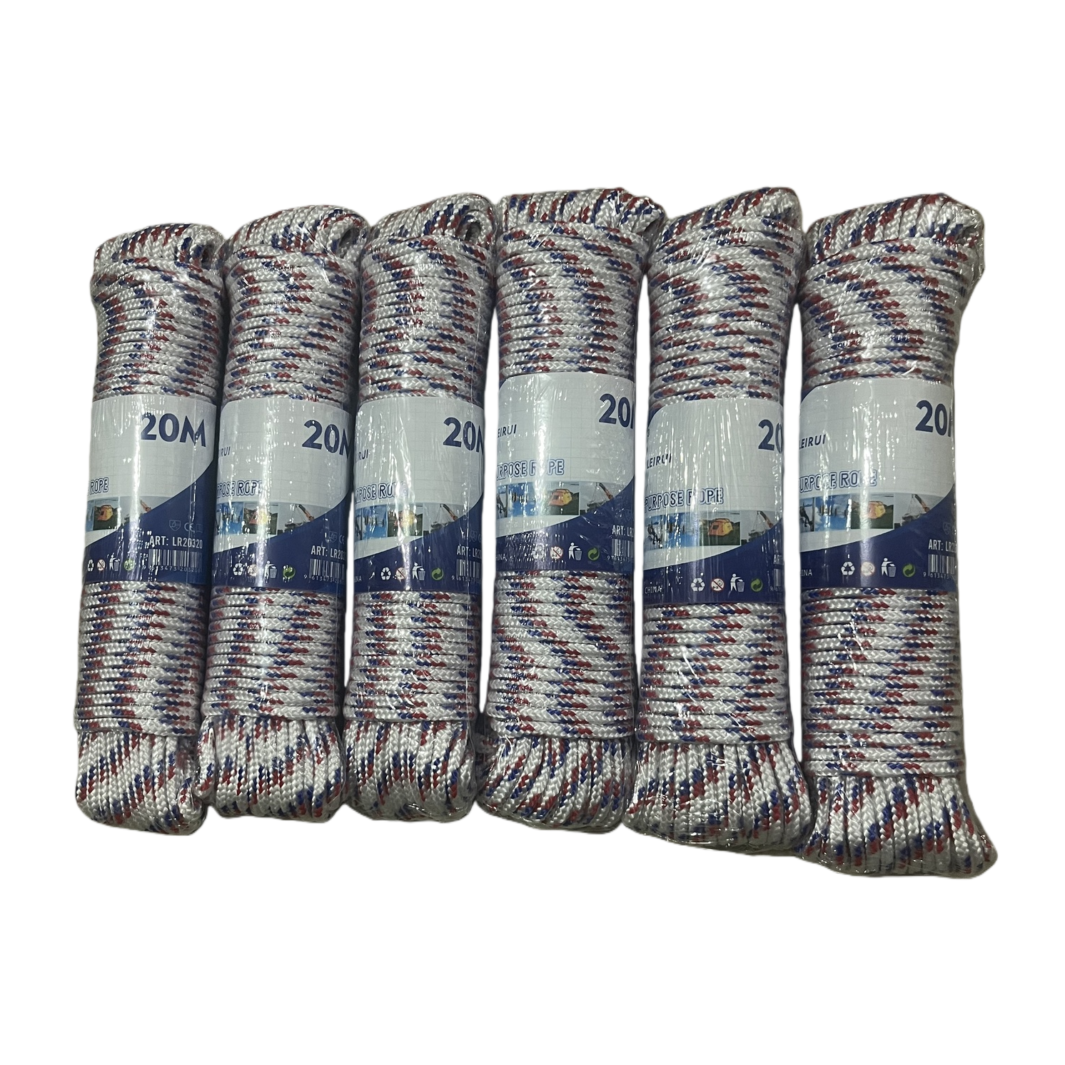 Colorful ropes, woven in multiple colors, are strong and durable, suitable for outdoor home decoration Item Picture