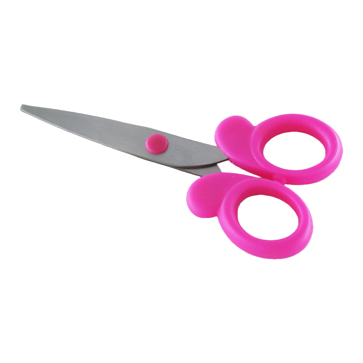 Pink handle scissors, household stainless steel fabric cutting paper scissors, multi-functional hand scissors Item Picture