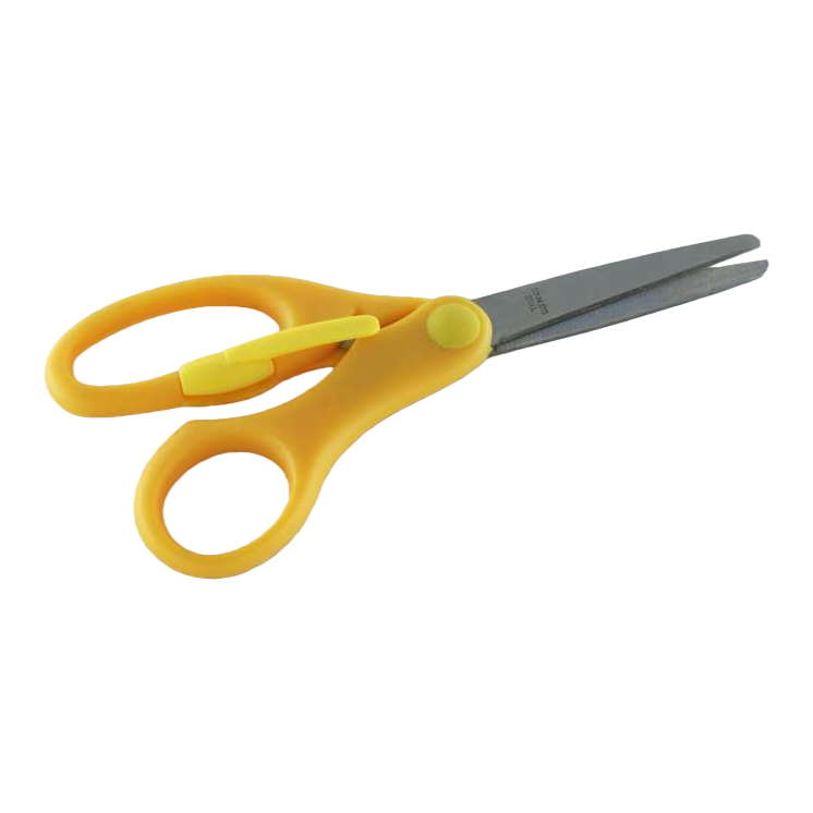 Yellow handle scissors, stainless steel sharp, household fabric cutting, paper-cutting, multi-functional gardening scissors details Picture