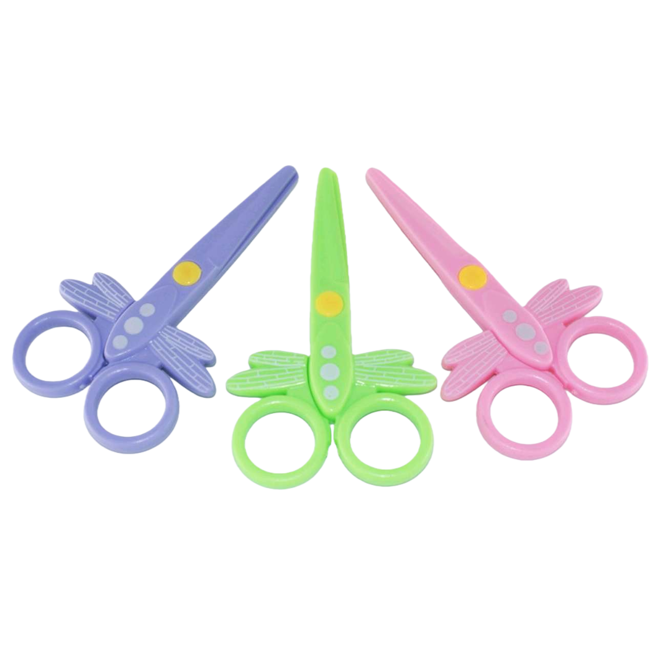 Colored plastic scissors, children's safety scissors, 3-inch round-head scissors, household hand scissors Item Picture