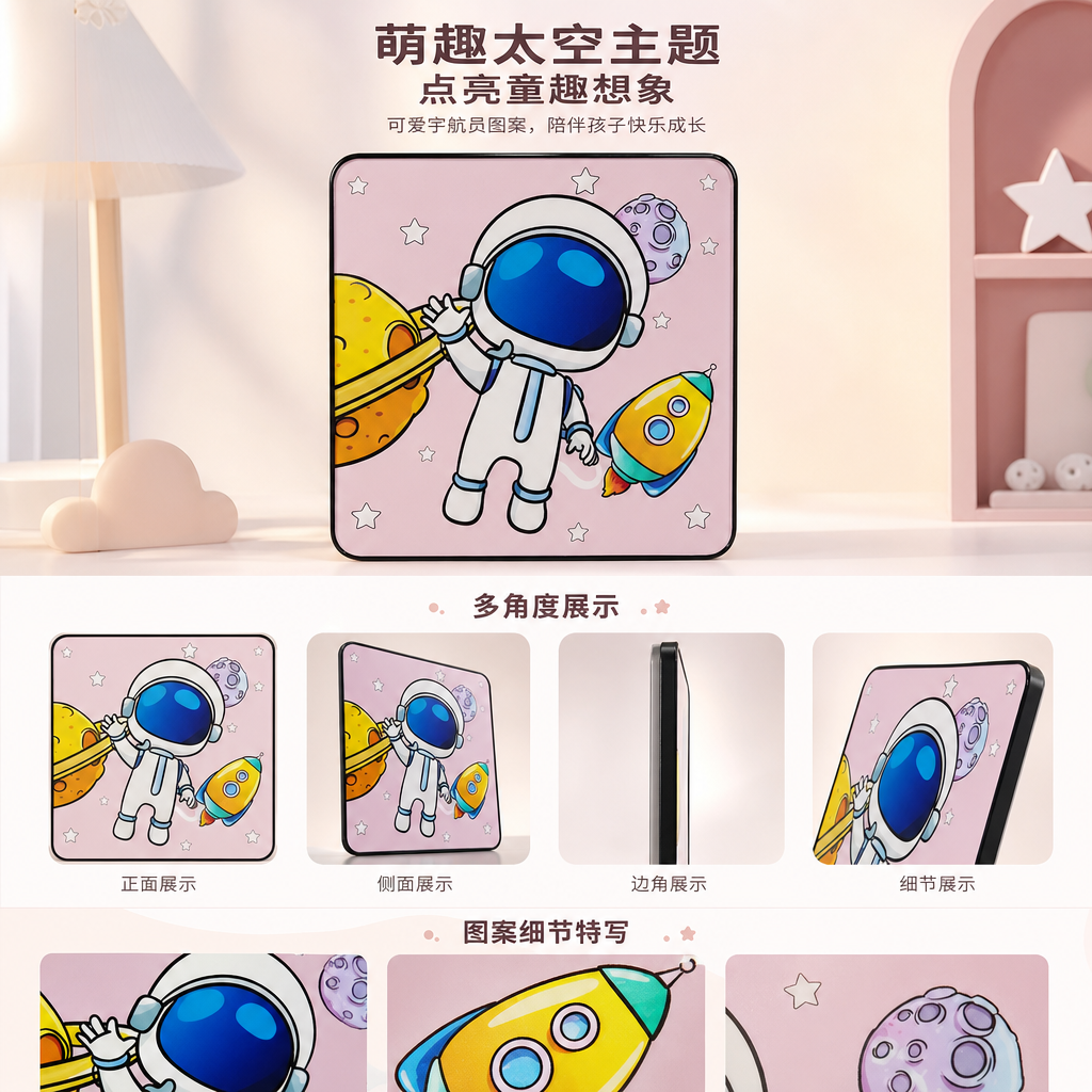 火箭太空，版画水晶画工厂直销跨境批发现在家居装饰画详情1