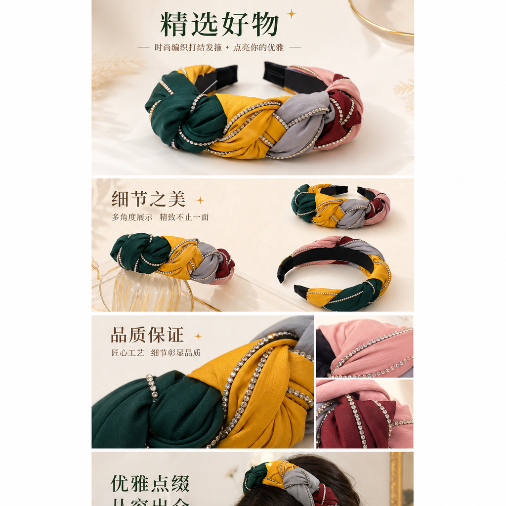 Multi-color bow headband for girls and adults, cute and sweet headwear, wide comfortable and elastic hair band pic 1