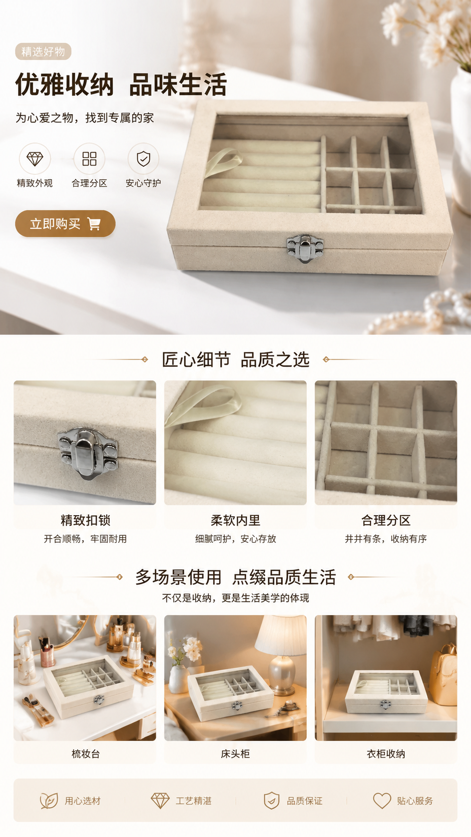 厂家现货批发绒布小号珠宝盒戒指耳环吊坠收纳盒首饰收纳箱饰品盒详情1
