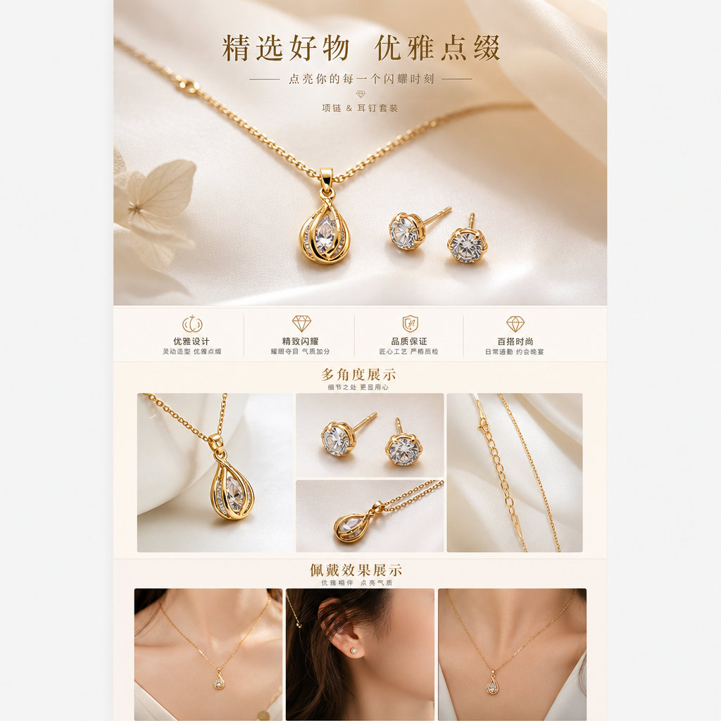 时尚珠宝项链 925纯银精致简约日常佩戴详情1