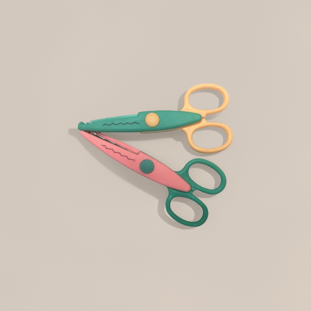 Color scissors, stainless steel sharp cutting cloth, 18cm multi-functional handcrafted art scissors