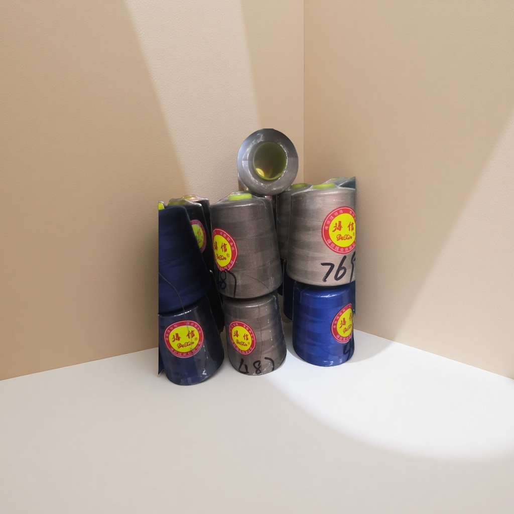 The sewing thread spool is made of 100% polyester, which is high-strength and heat-resistant. It is suitable for sewing and embroidery Specification image