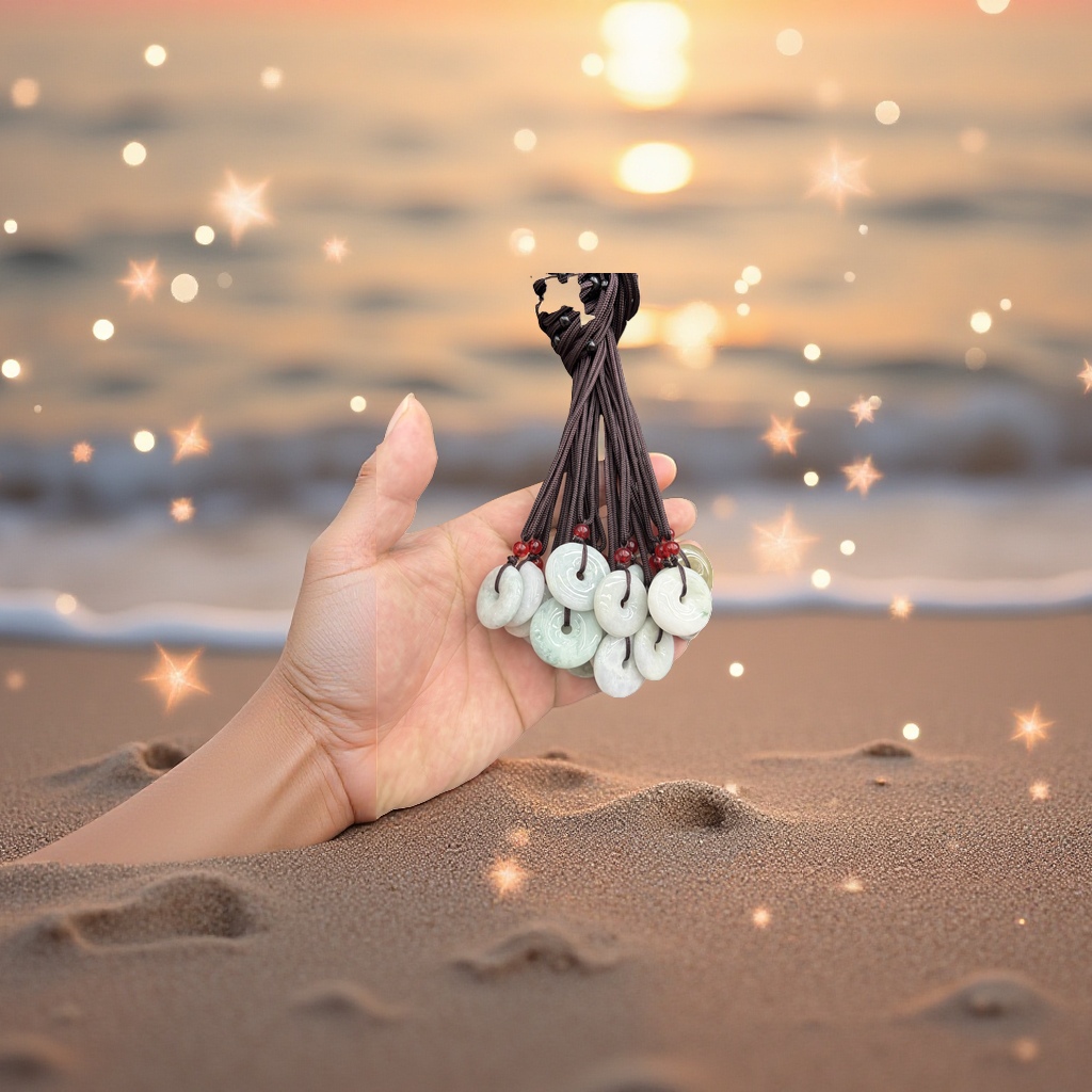 Natural jade pendant is a fashionable and versatile necklace for women, featuring a light luxury and niche design Specification image