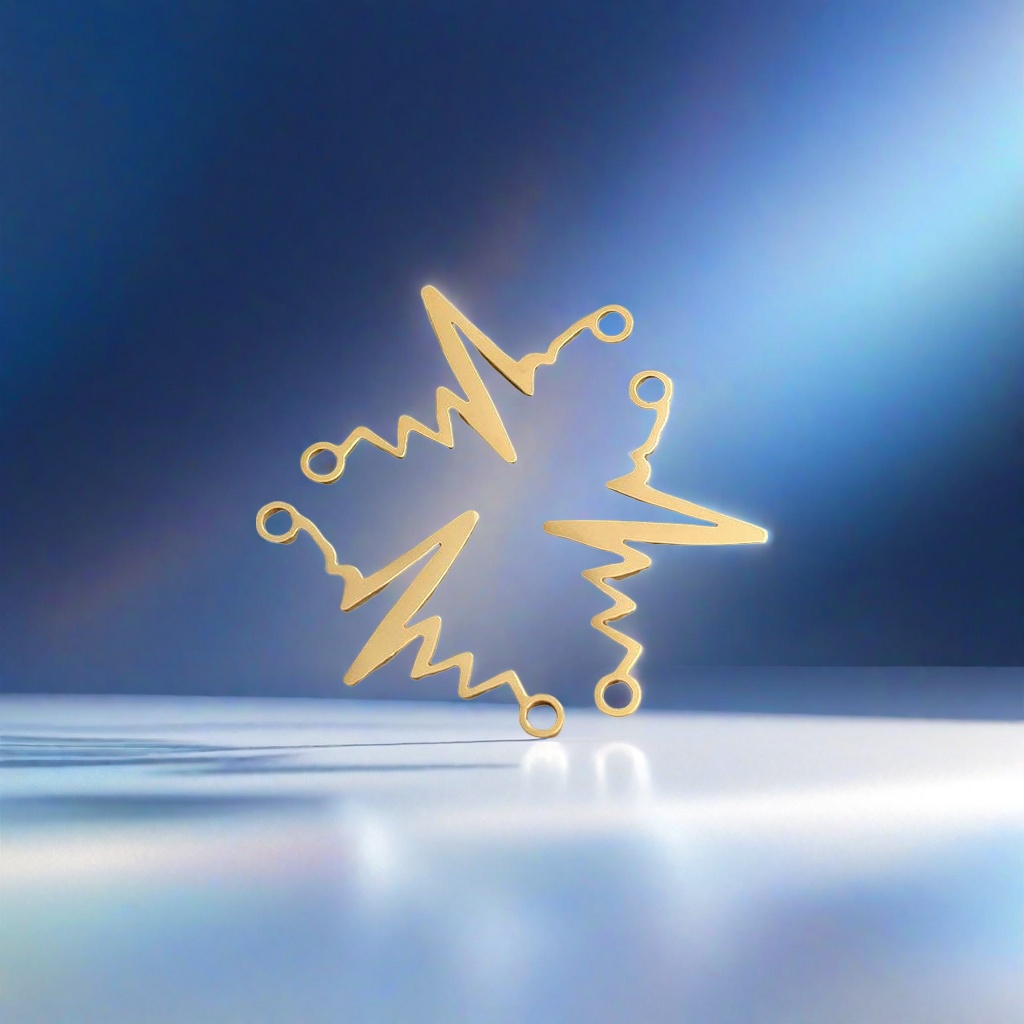 Metal lightning-shaped pendant, a trendy and versatile accessory, is a fashionable necklace Specification image