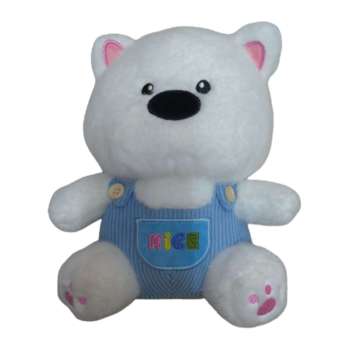 White teddy bear plush toy, cute and soft cushion doll, children's gift plush toy doll Item Picture