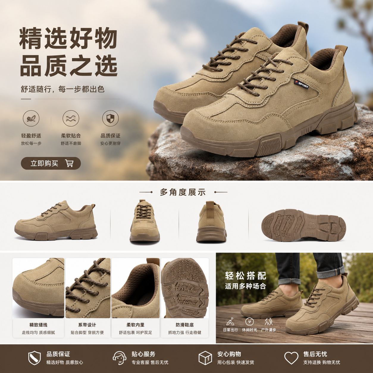 登山鞋户外运动鞋防砸耐穿真牛皮劳保鞋162200007详情1