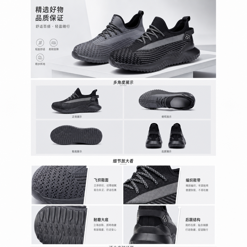 New Balance白色夏季网格跑步鞋详情1