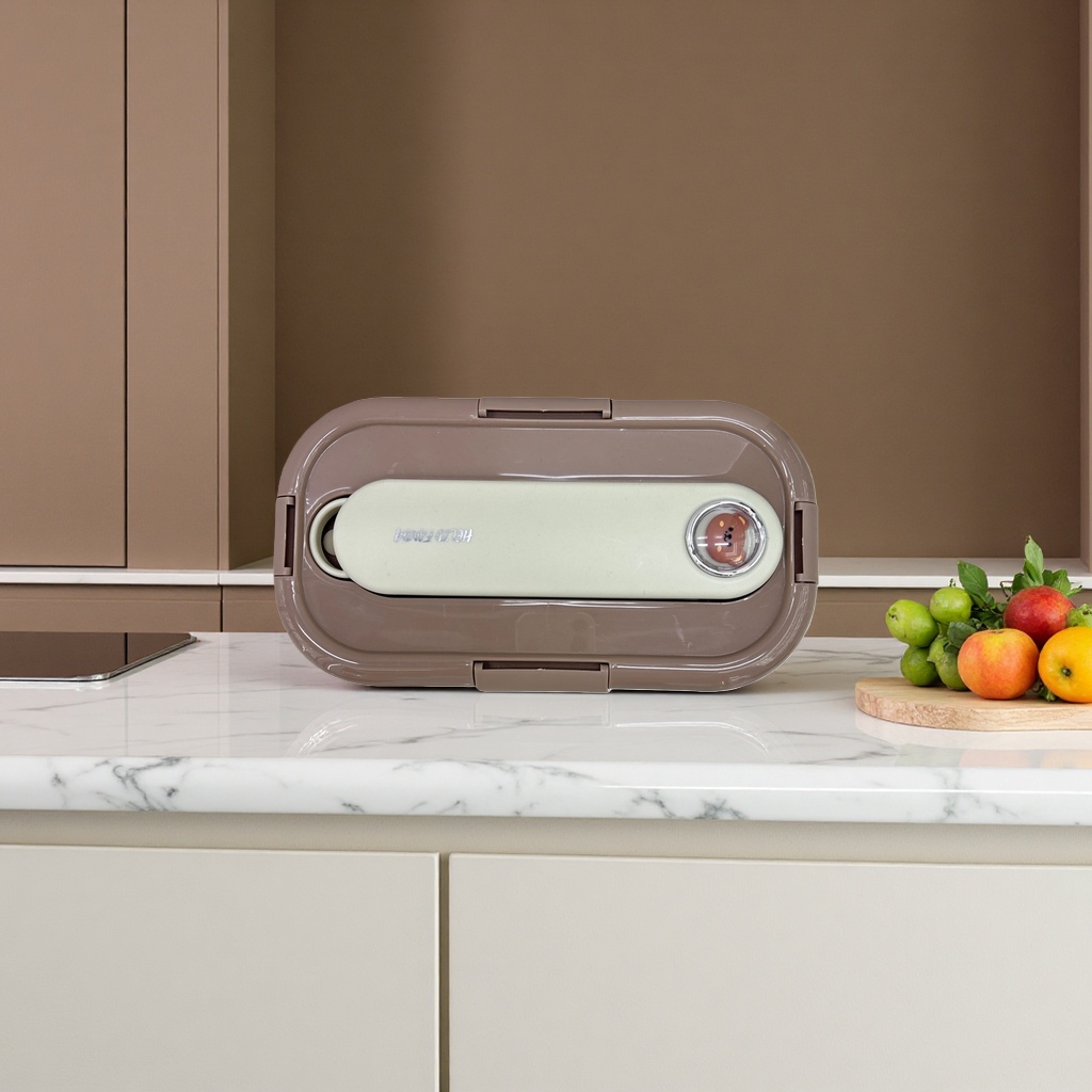 Stainless steel and glass dual-material portable lunch box, daily necessities and fresh-keeping lunch box