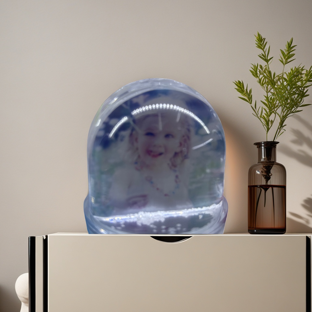 Snow scene ball Little Girl Music Rotating Ornament Desktop decoration gift