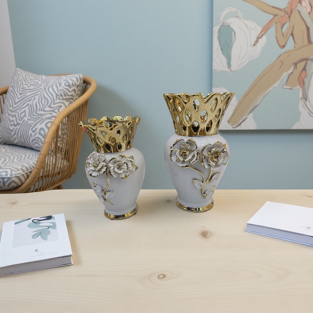Nordic-style ceramic decorative vases for living room entrance flower arrangements are simple and modern household items details Picture