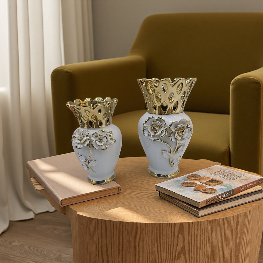 Nordic-style ceramic decorative vases for living room entrance flower arrangements are simple and modern household items Specification image