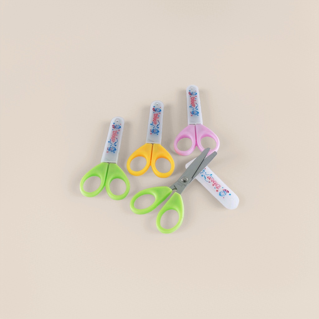 Student stationery scissors, 18cm round head safety scissors, made of 304 stainless steel Specification image