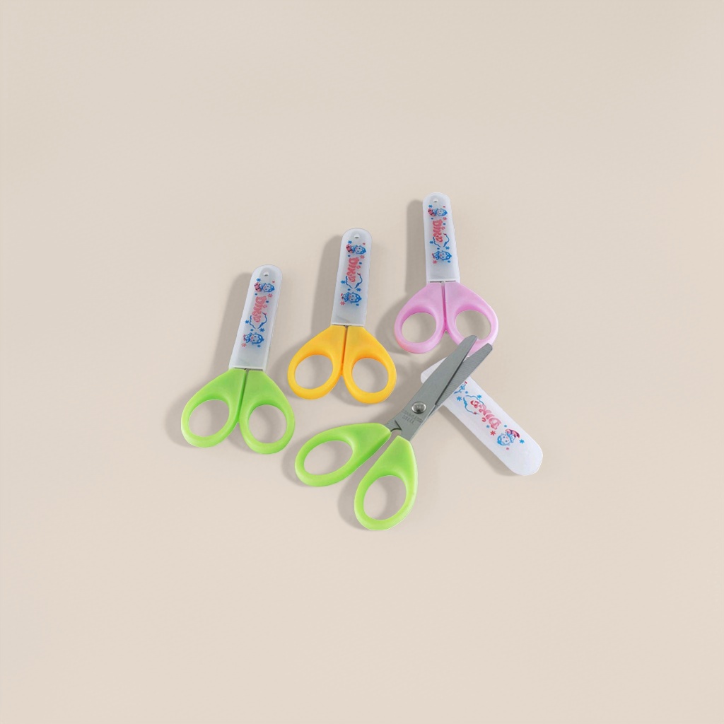Student stationery scissors, 18cm round head safety scissors, made of 304 stainless steel details Picture