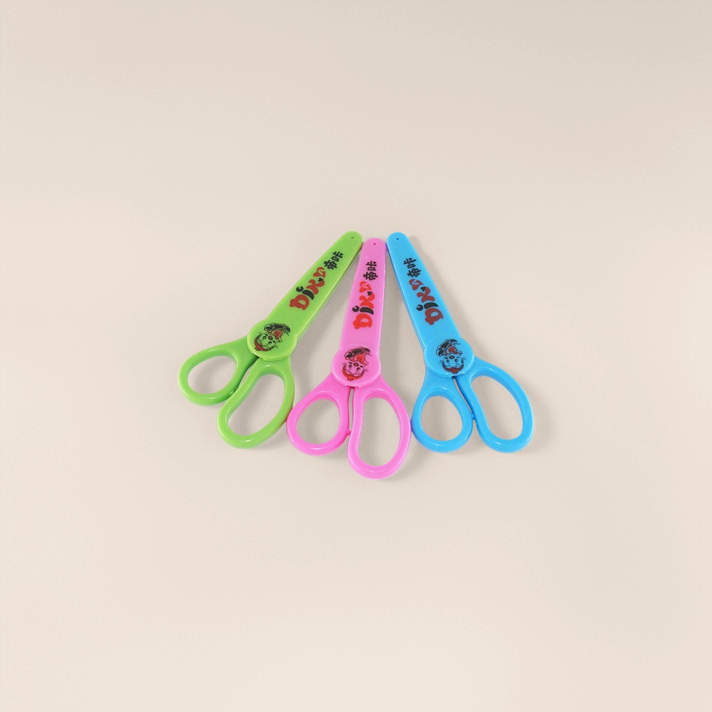 Colorful children's scissors, EVA soft rubber handle, safety round head, 14cm Application Scenario