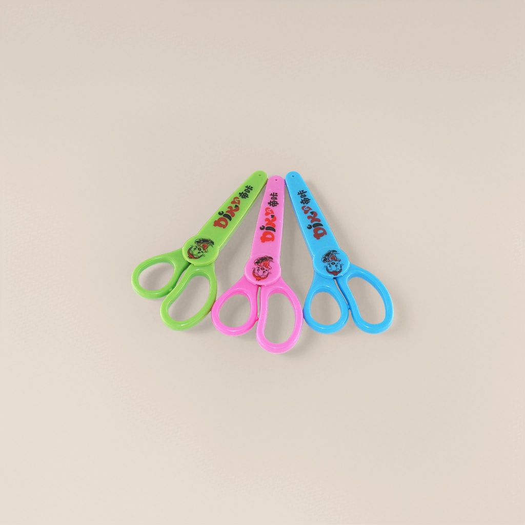 Colorful children's scissors, EVA soft rubber handle, safety round head, 14cm Colorful children's scissors, EVA soft rubber handle, safety round head, 14cm