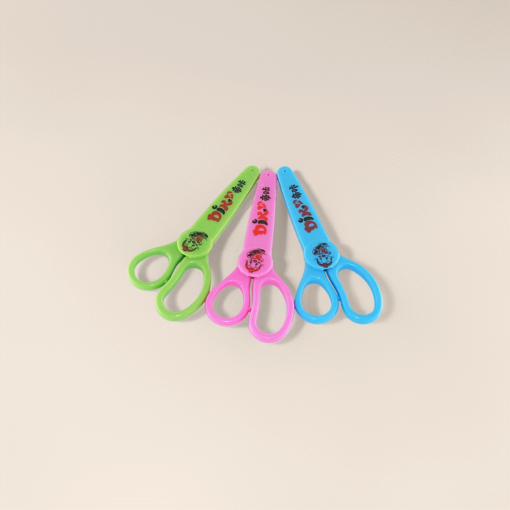 Colorful children's scissors, EVA soft rubber handle, safety round head, 14cm details Picture