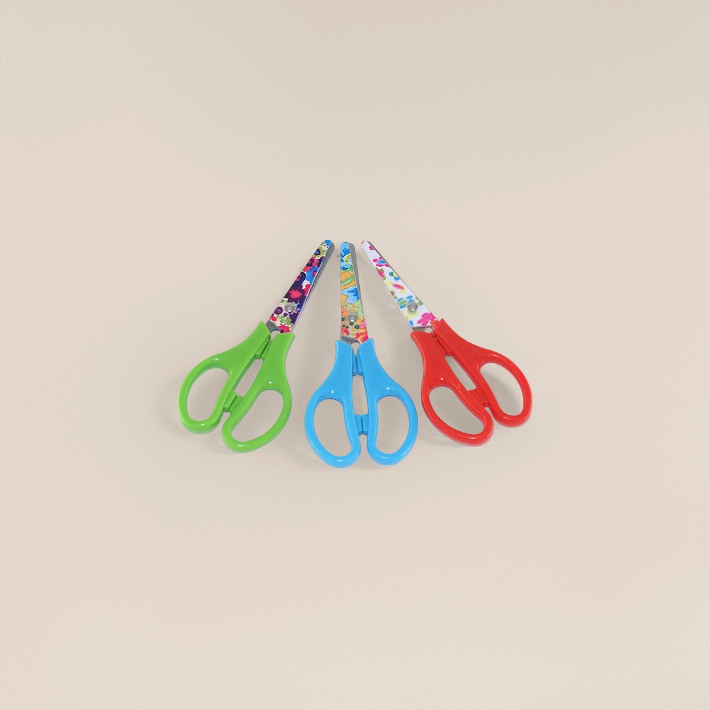 Colored handle scissors, stainless steel scissors, sharp, multi-functional for household fabric cutting and paper-cutting details Picture