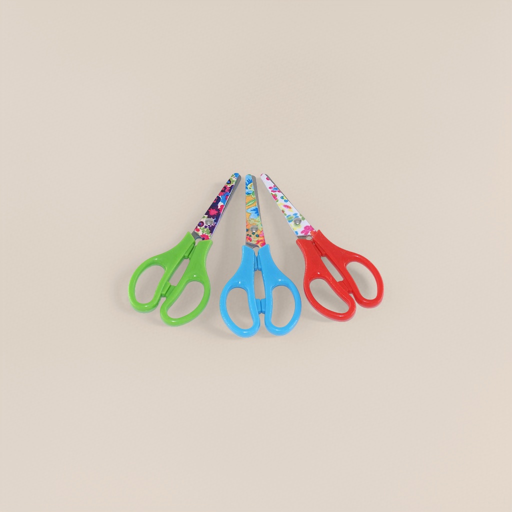 Colored handle scissors, stainless steel scissors, sharp, multi-functional for household fabric cutting and paper-cutting Application Scenario