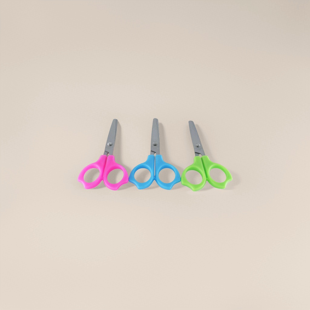 Student-specific color plastic handle scissors, safety round-head children's hand scissors Student-specific color plastic handle scissors, safety round-head children's hand scissors