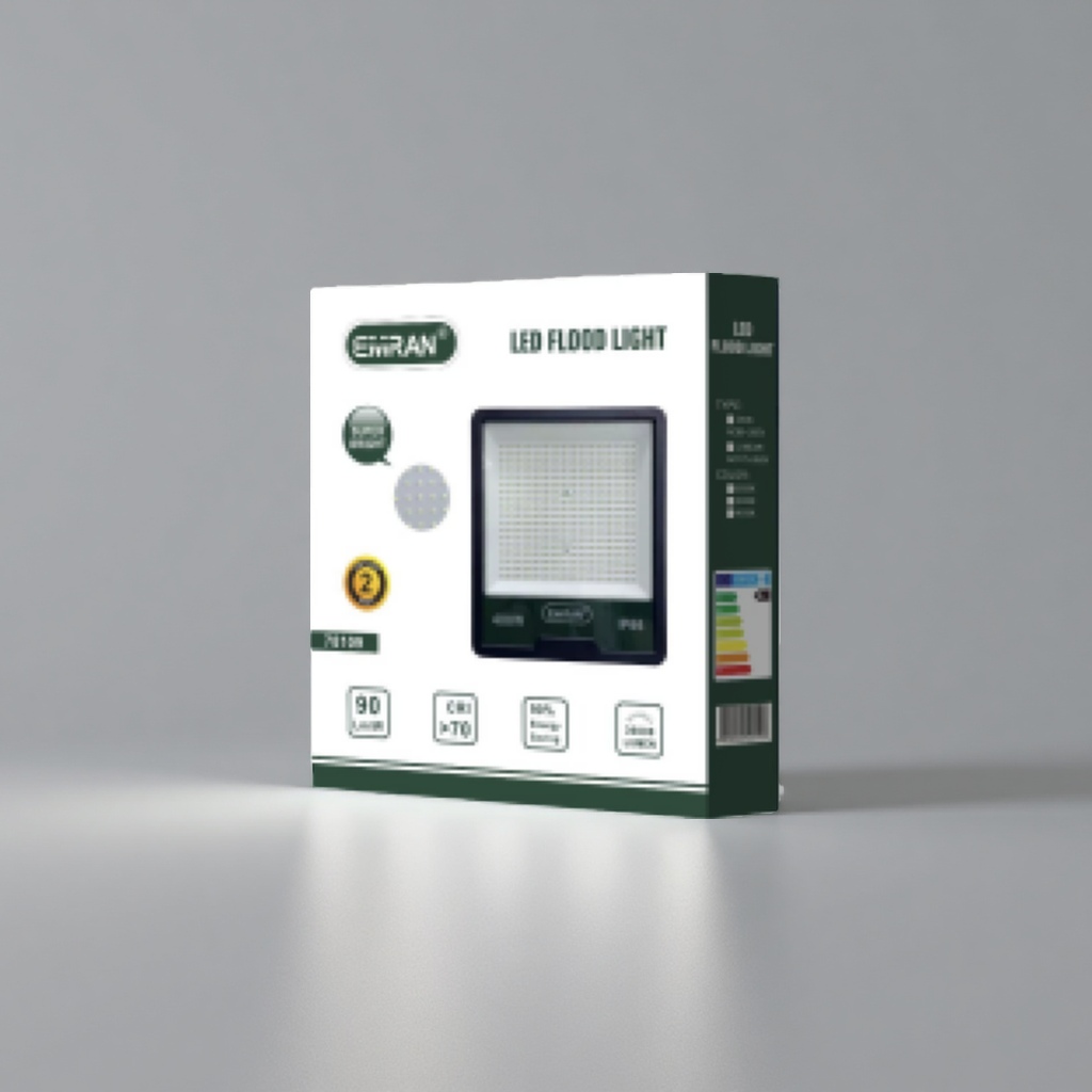 100W waterproof and dustproof outdoor lighting project LED floodlight, energy-saving and bright white details Picture