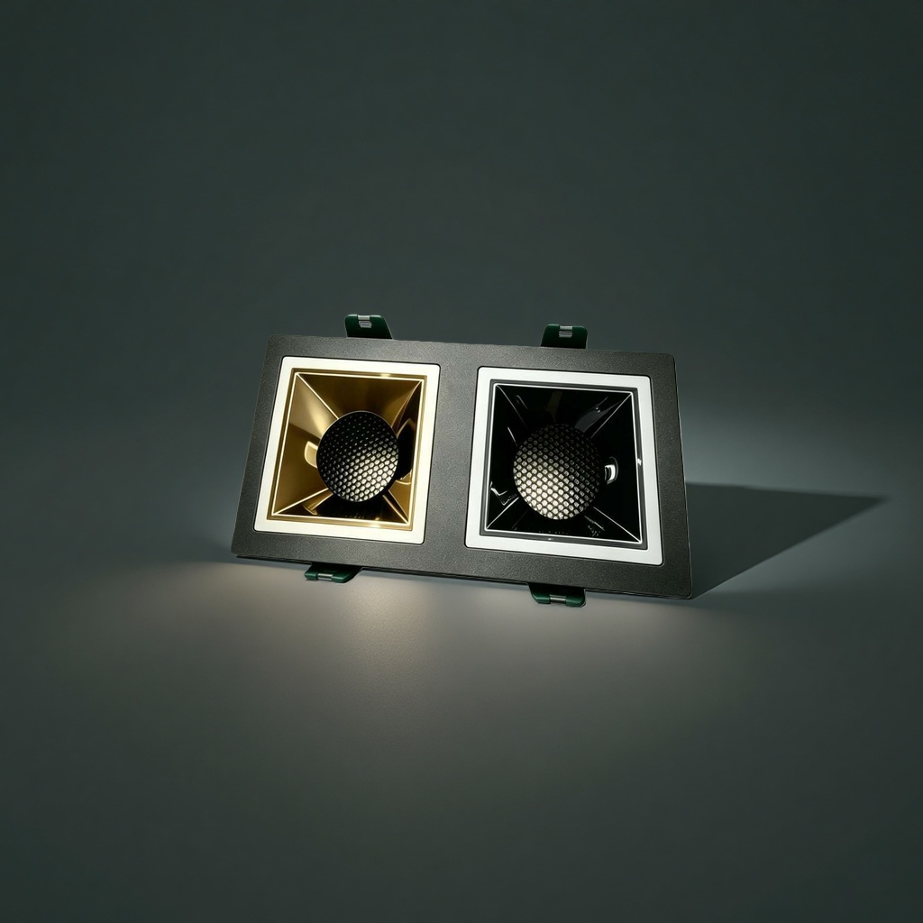 Empotrado doble luz ranura spot ángulo ajustable LED track spot iluminación comercial para el hogar details Picture