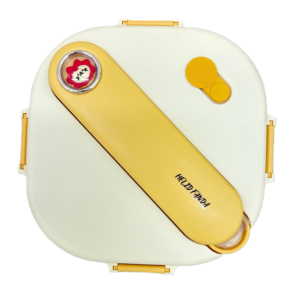 This three-layer insulated lunch box comes with a spoon and can be heated in the microwave. It is a portable lunch box Item Picture