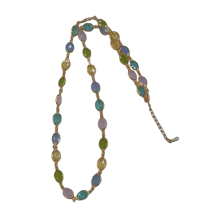 Color natural pesado industrial circonia collar cadena de clavícula para regalo preferente Specification image