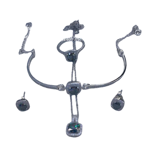 Todos plata conjuntos collares pendientes anillos pulseras tres piezas moda y versatilidad Specification image