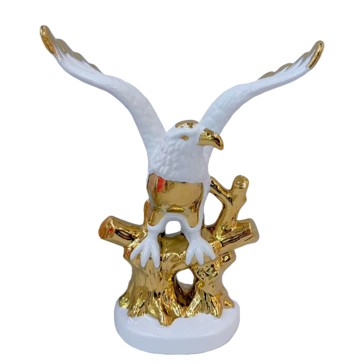 A white and gold eagle sculpture decoration for the living room and office Item Picture