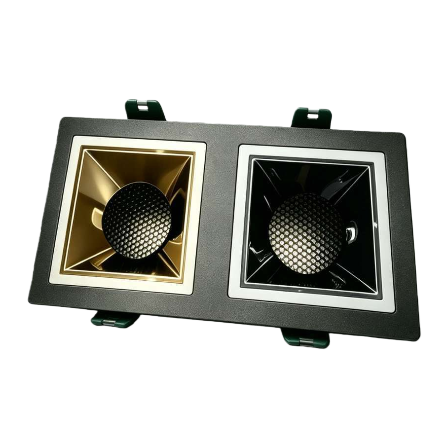 Empotrado doble luz ranura spot ángulo ajustable LED track spot iluminación comercial para el hogar Item Picture