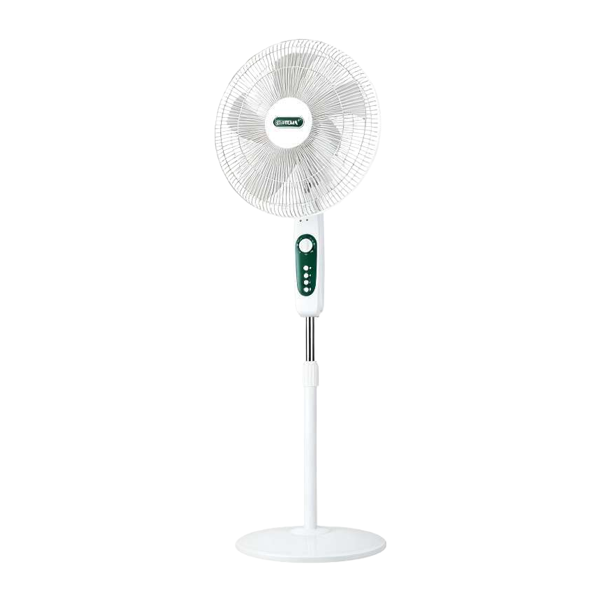 White floor fan, household, silent, energy-saving, wide-angle air supply, three-speed adjustable vertical electric fan Item Picture