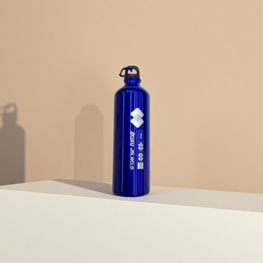 This blue water bottle is a portable, heat-insulating, large-capacity household and office water cup Specification image